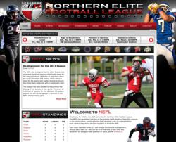 The blu group, website design, website programming, northern elite football, nefl, website designers, website development, la crosse, wisconsin, minnesota